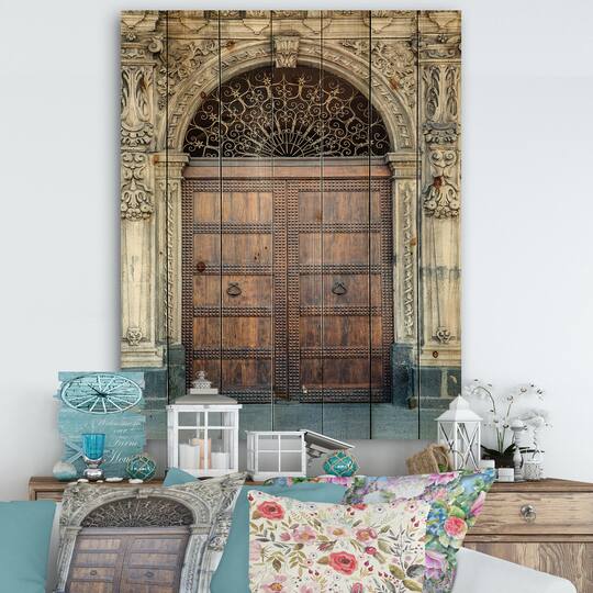 Designart - Old Door in Catania, Italy